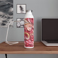 Slim Water Bottle - Pink Marble Swirl Stainless Steel Bottle
