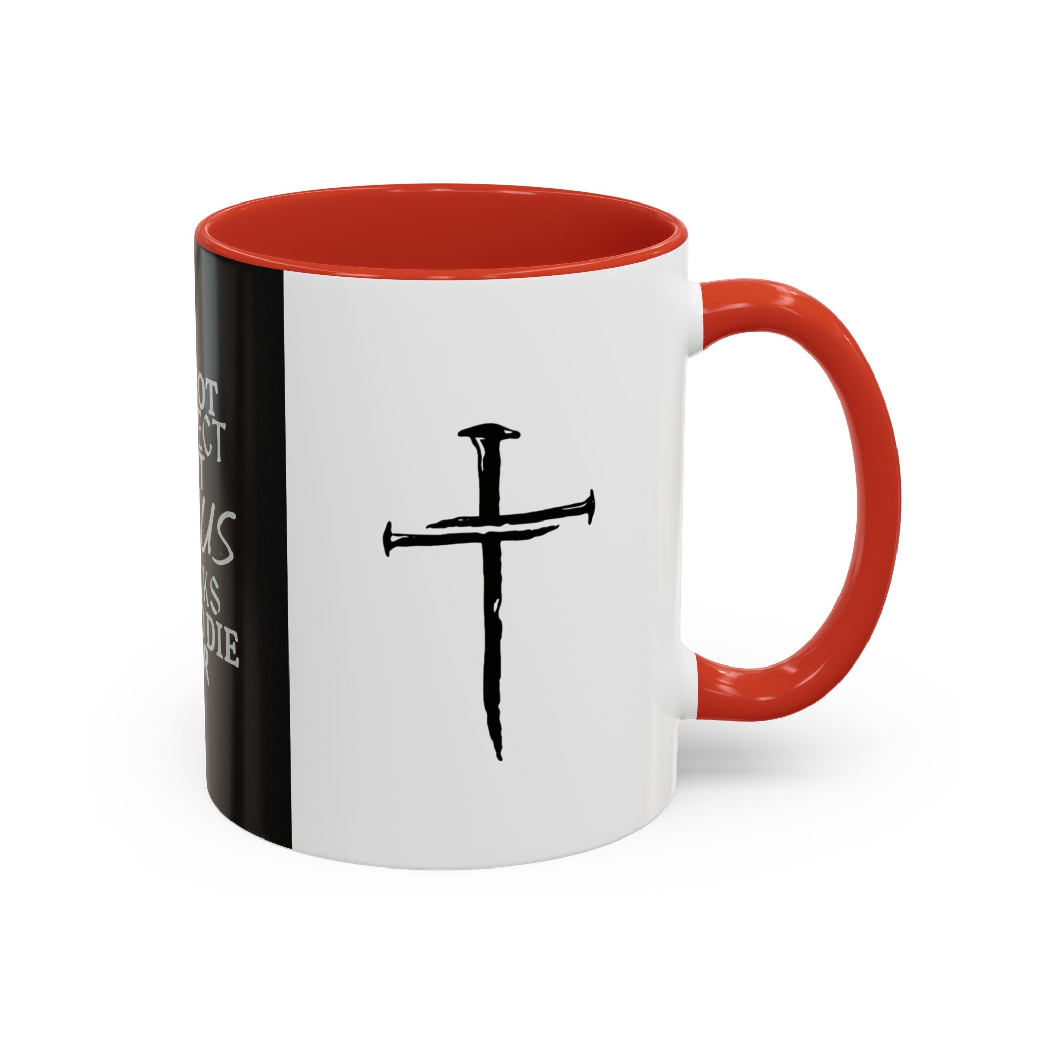 Jesus Thinks I’m Worth Dying For Coffee Mug — Christian Cross Accent Mug
