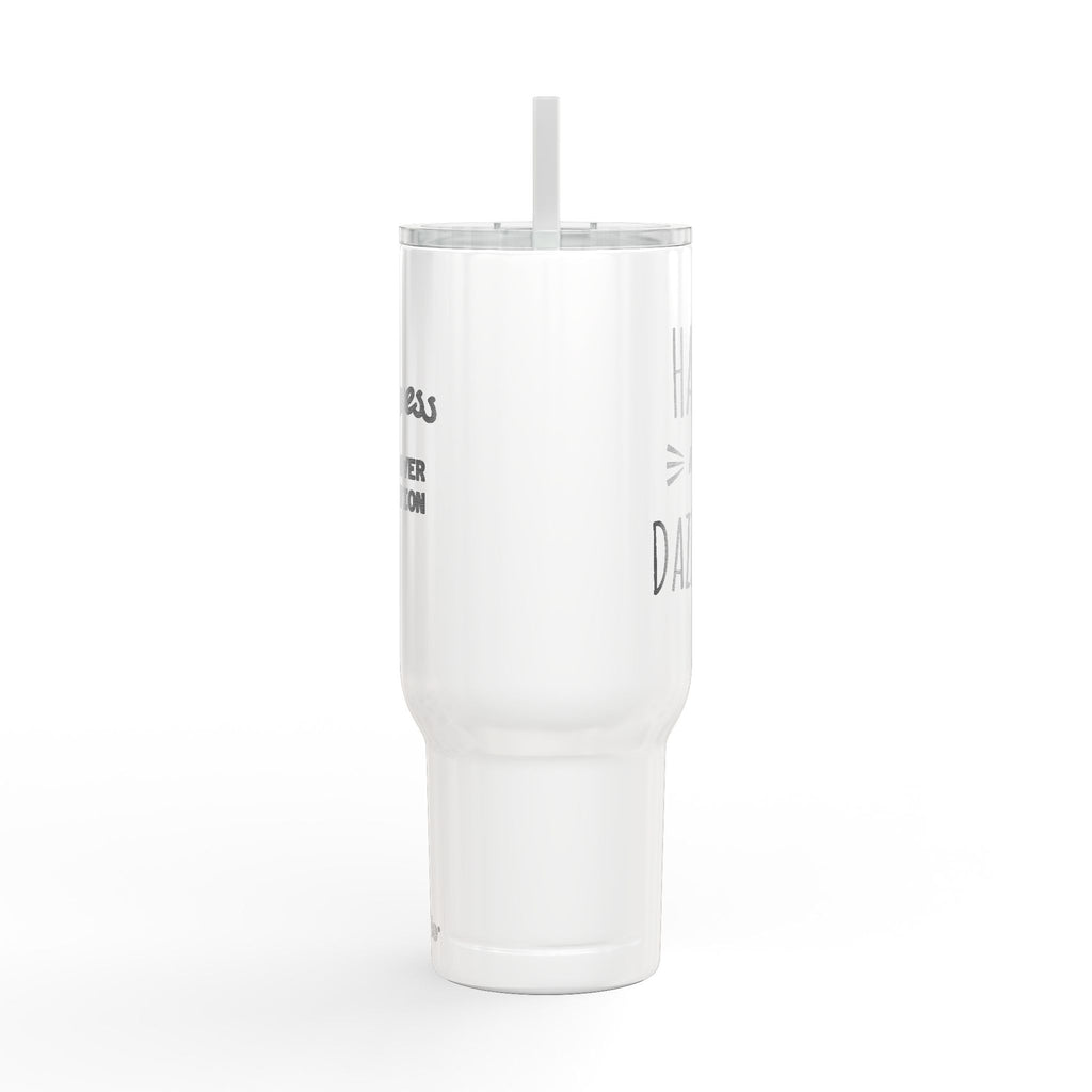 40oz Engraved Insulated Tumbler with Lid — "Progress Over Perfection" Travel Mug