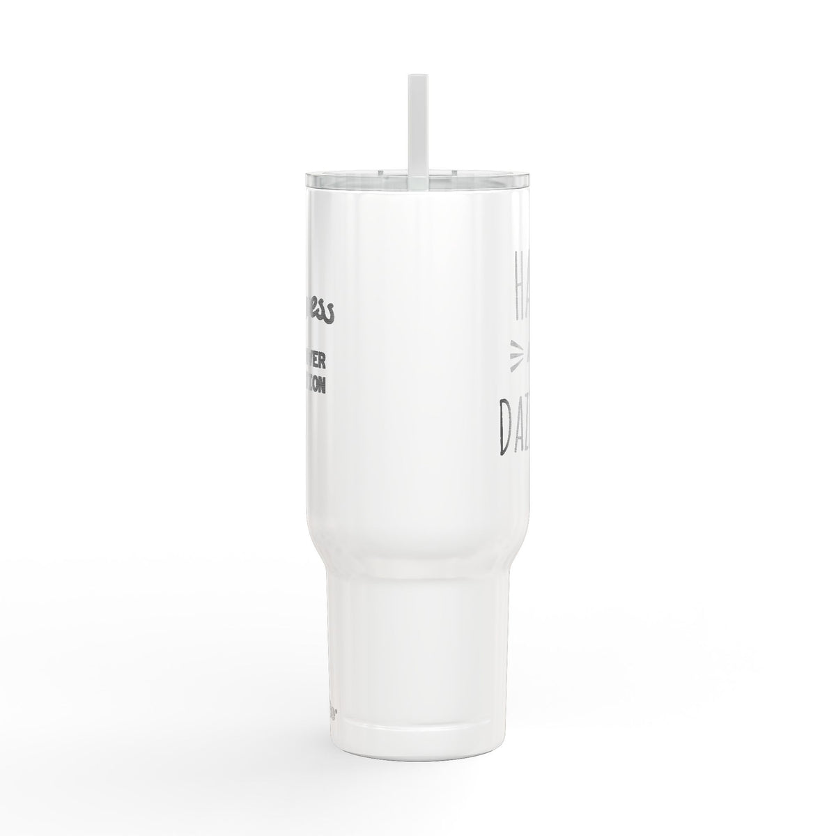 40oz Engraved Insulated Tumbler with Lid — "Progress Over Perfection" Travel Mug