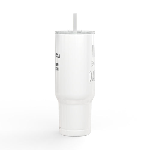 40oz Engraved Insulated Tumbler with Lid — "Progress Over Perfection" Travel Mug