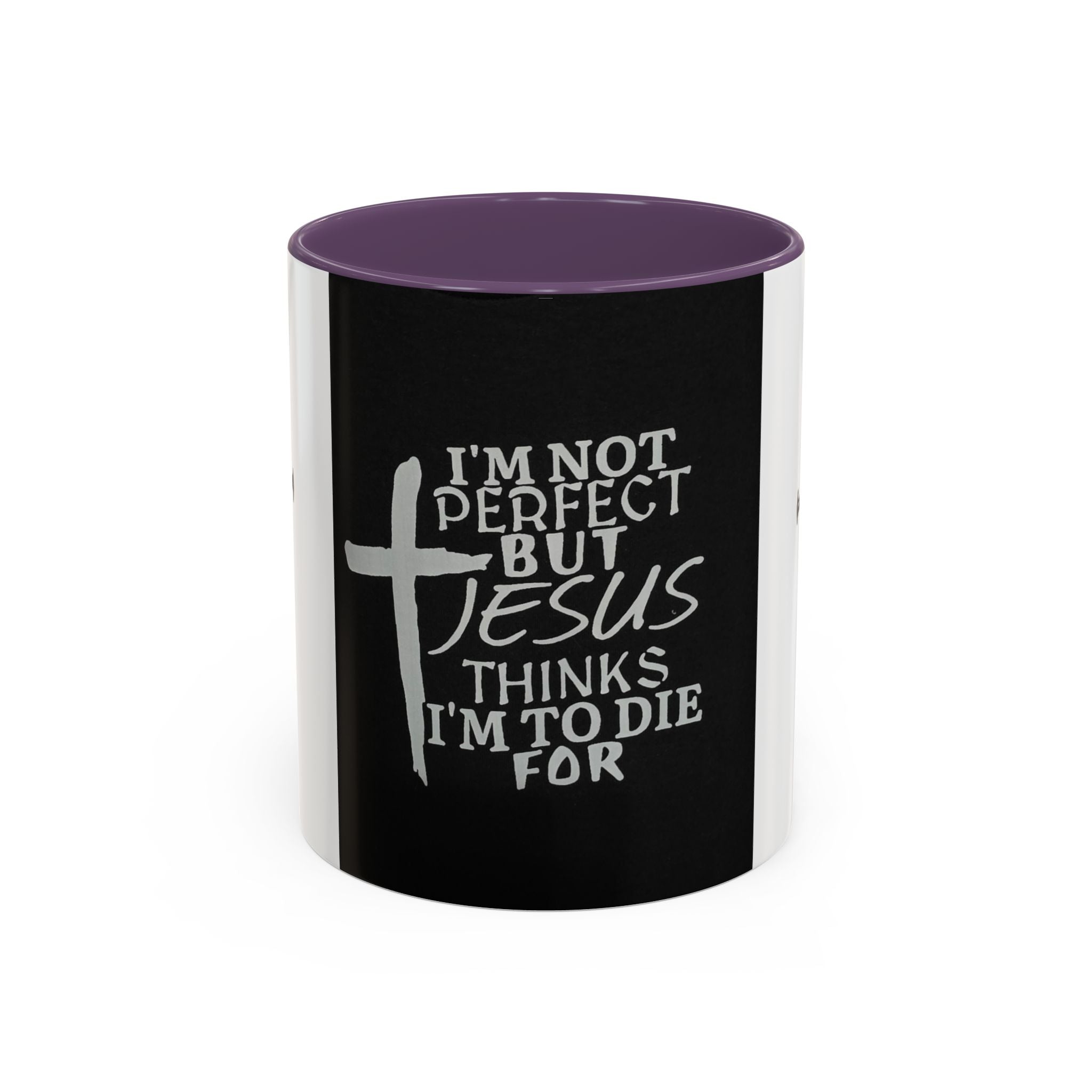 Jesus Thinks I’m Worth Dying For Coffee Mug — Christian Cross Accent Mug