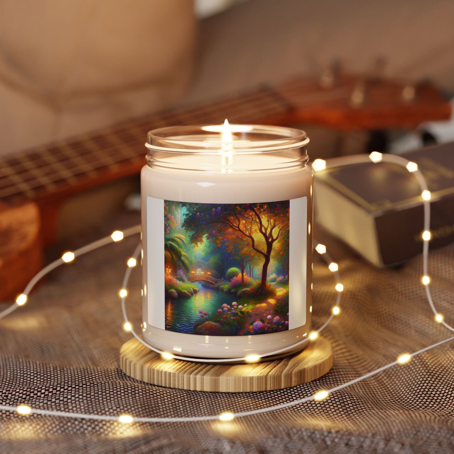 Serene Nature Scented Soy Candle, Aromatherapy Candle, Relaxing Gift, Eco-friendly Home Décor, Artistic Candle Art