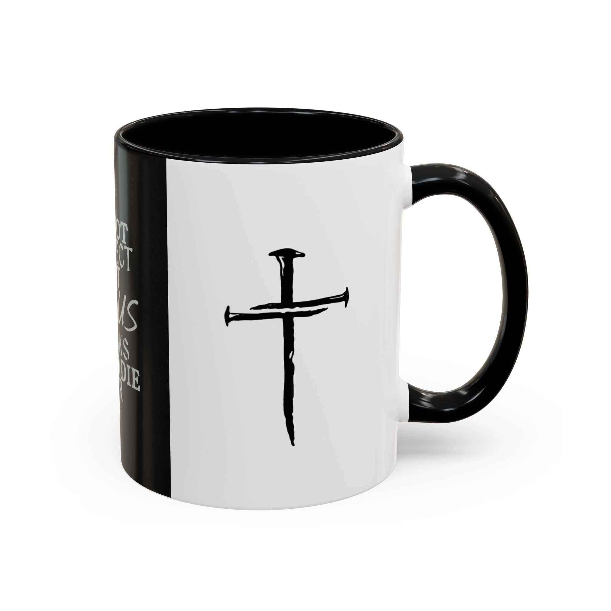 Jesus Thinks I’m Worth Dying For Coffee Mug — Christian Cross Accent Mug