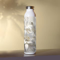 Slim Water Bottle White Floral