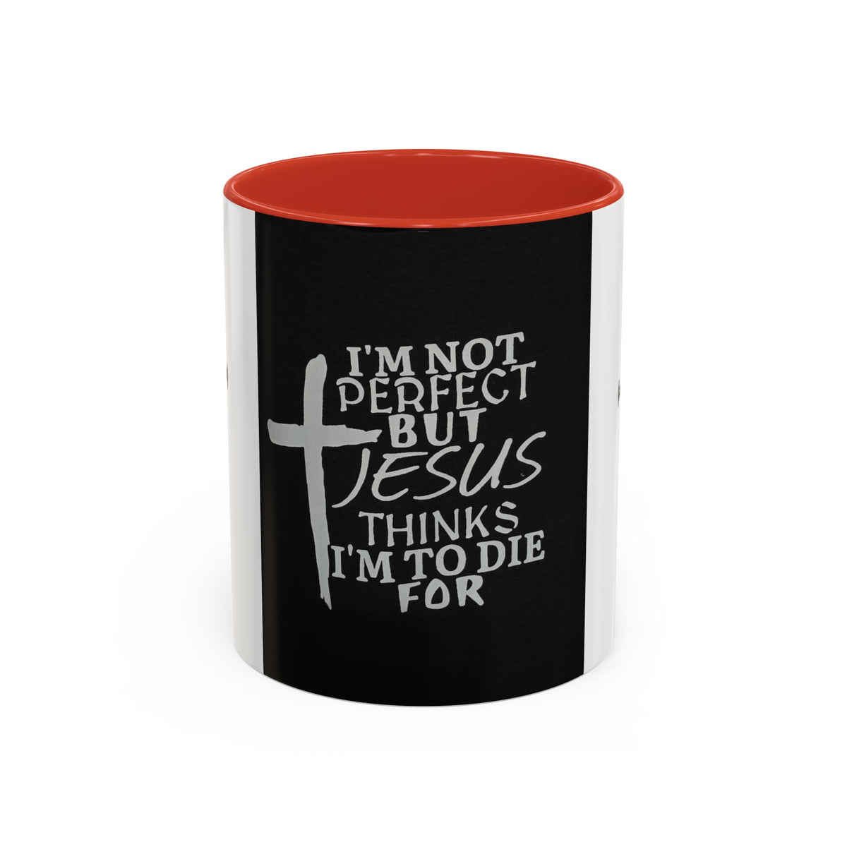 Jesus Thinks I’m Worth Dying For Coffee Mug — Christian Cross Accent Mug