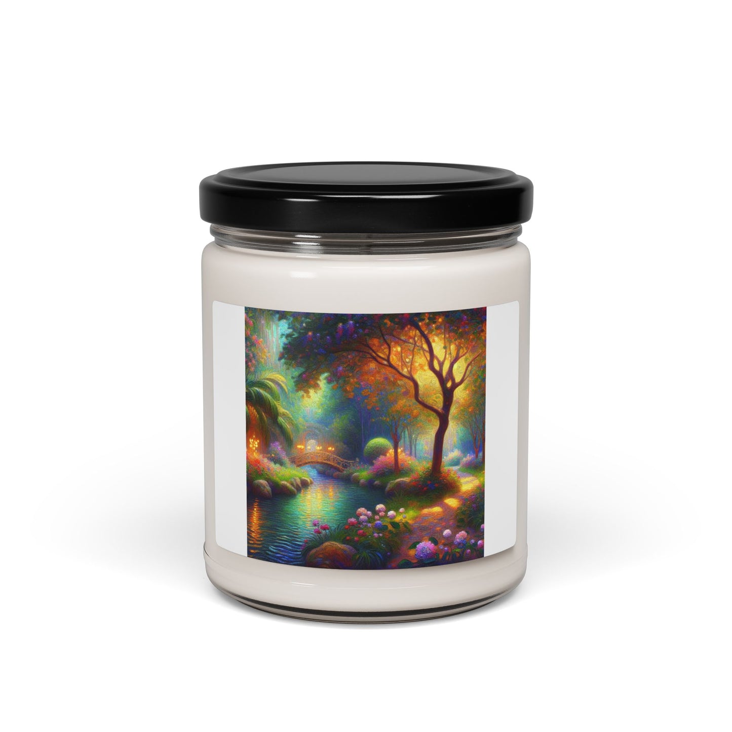Serene Nature Scented Soy Candle, Aromatherapy Candle, Relaxing Gift, Eco-friendly Home Décor, Artistic Candle Art