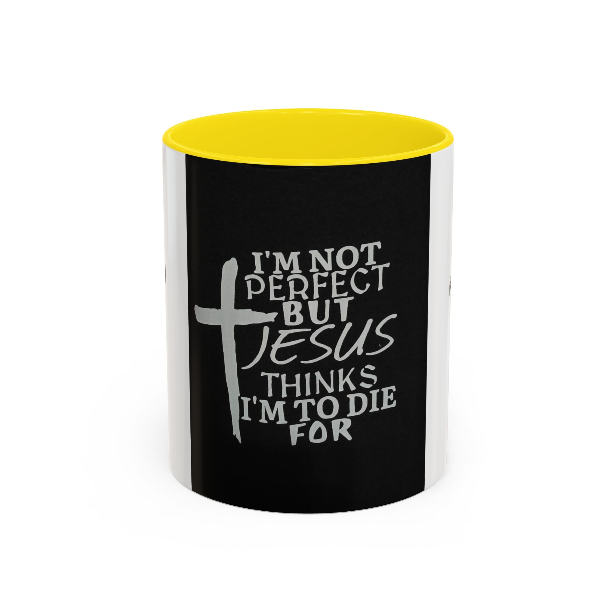 Jesus Thinks I’m Worth Dying For Coffee Mug — Christian Cross Accent Mug