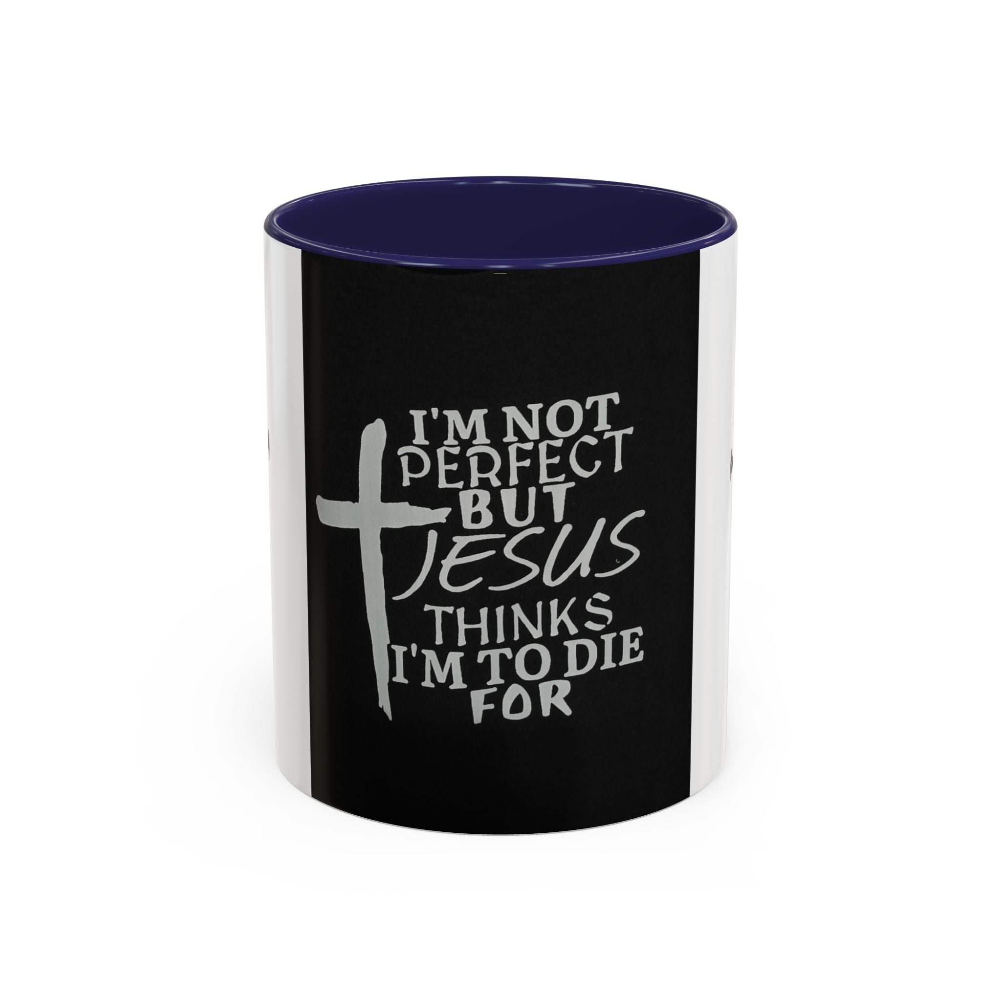 Jesus Thinks I’m Worth Dying For Coffee Mug — Christian Cross Accent Mug