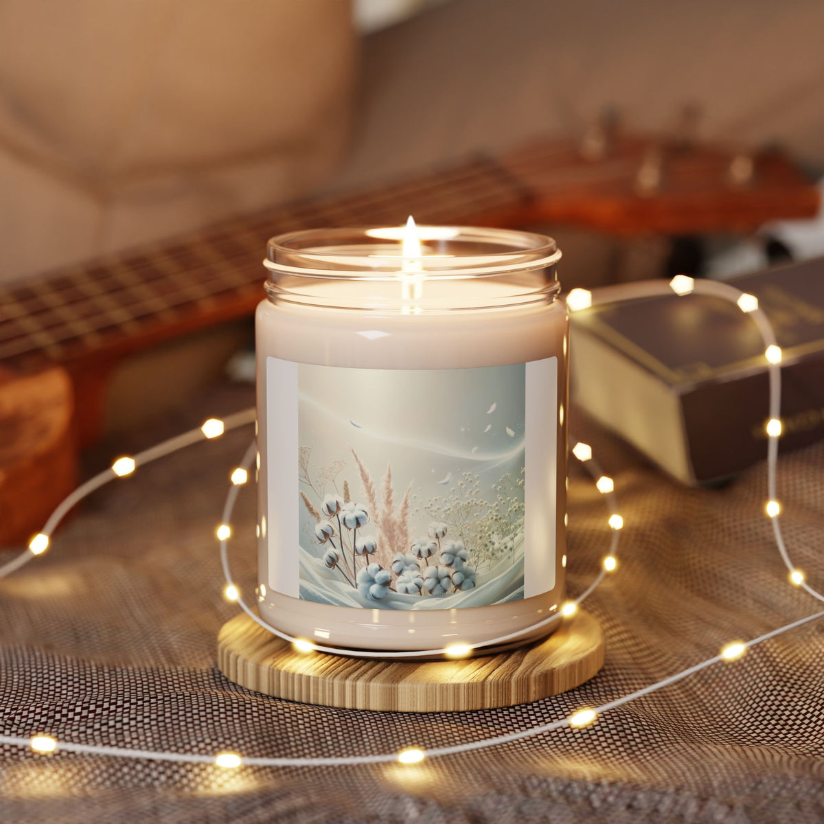 Serene Nature Scented Soy Candle, Aromatherapy Candle, Relaxing Gift, Eco-friendly Home Décor, Artistic Candle Art