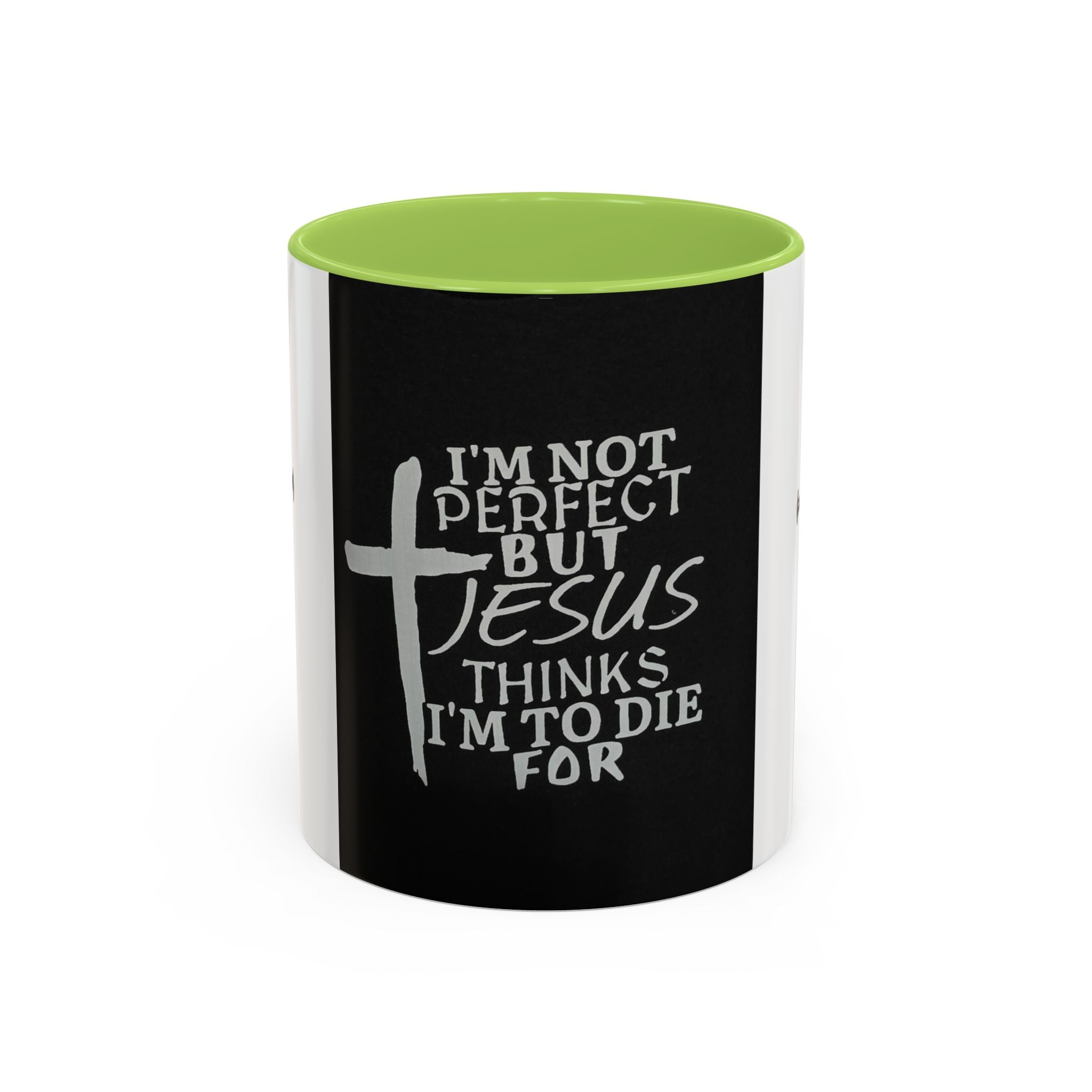 Jesus Thinks I’m Worth Dying For Coffee Mug — Christian Cross Accent Mug