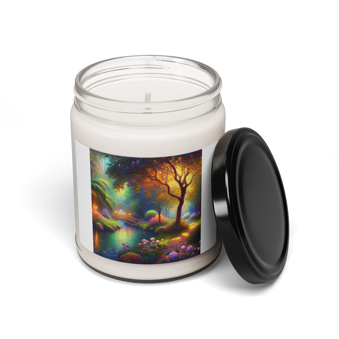 Serene Nature Scented Soy Candle, Aromatherapy Candle, Relaxing Gift, Eco-friendly Home Décor, Artistic Candle Art