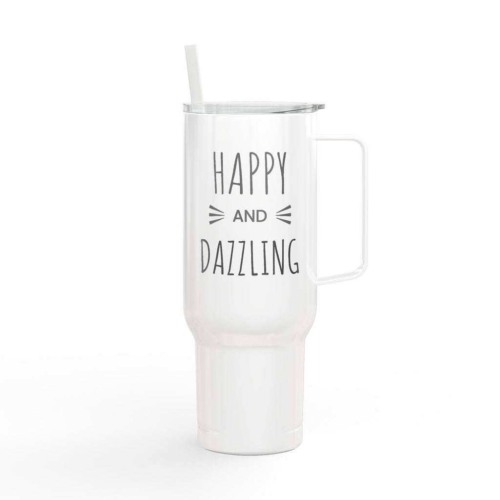 40oz Engraved Insulated Tumbler with Lid — "Progress Over Perfection" Travel Mug