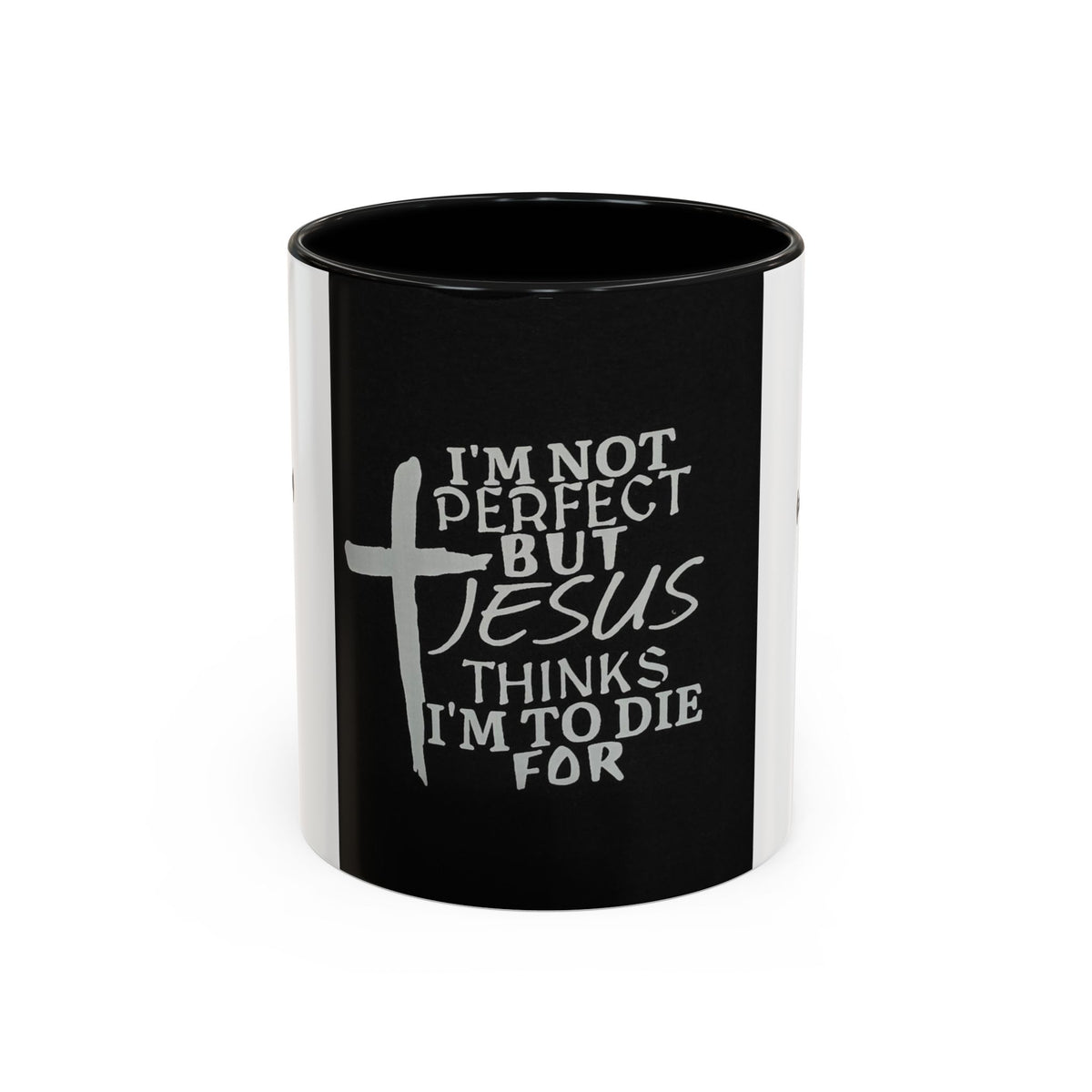 Jesus Thinks I’m Worth Dying For Coffee Mug — Christian Cross Accent Mug