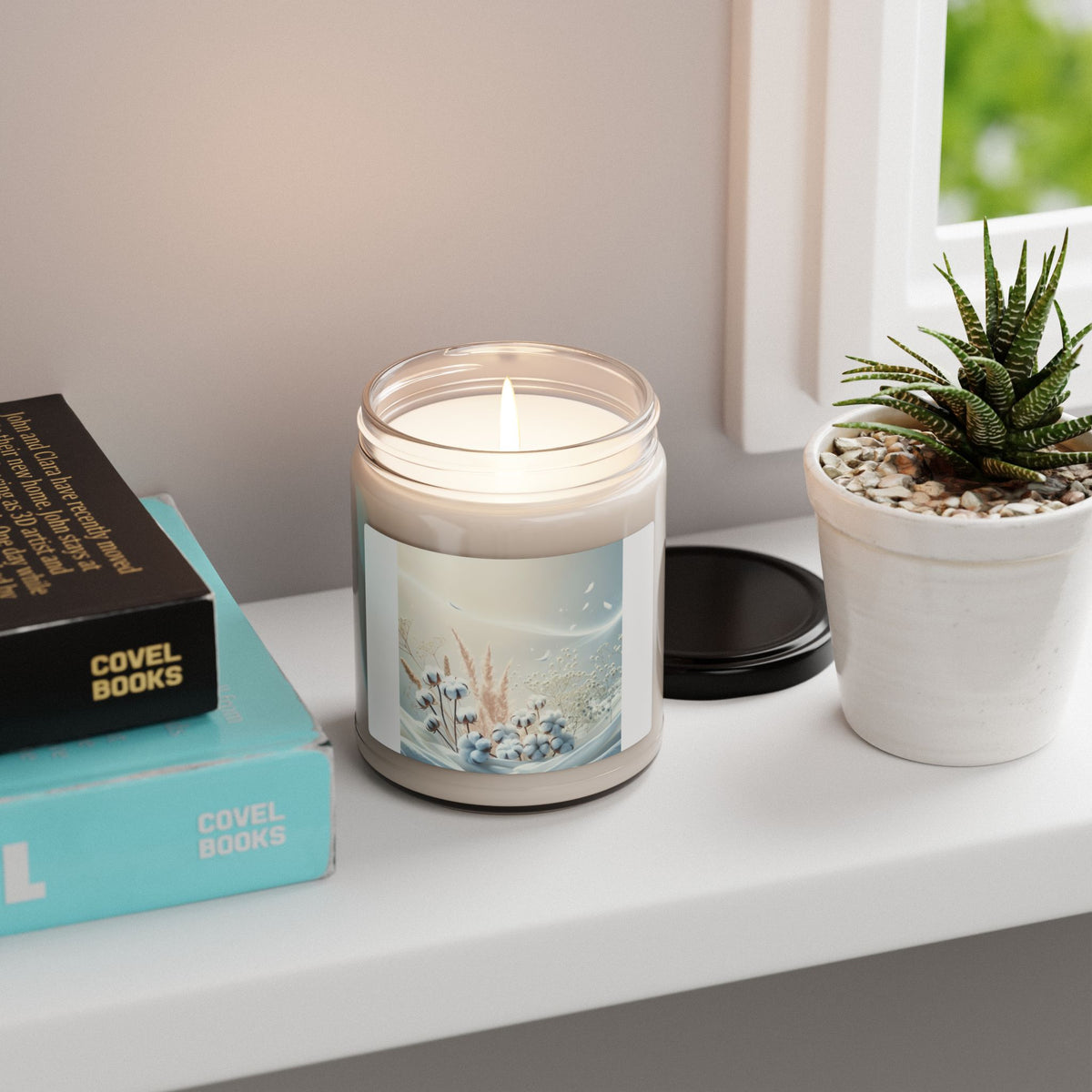 Serene Nature Scented Soy Candle, Aromatherapy Candle, Relaxing Gift, Eco-friendly Home Décor, Artistic Candle Art