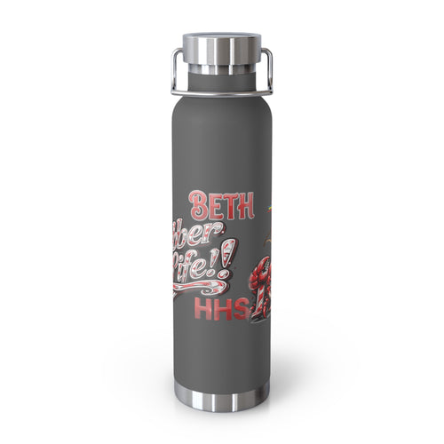 22oz Insulated Water Bottle — School Spirit 'BETH HHS' Graphic