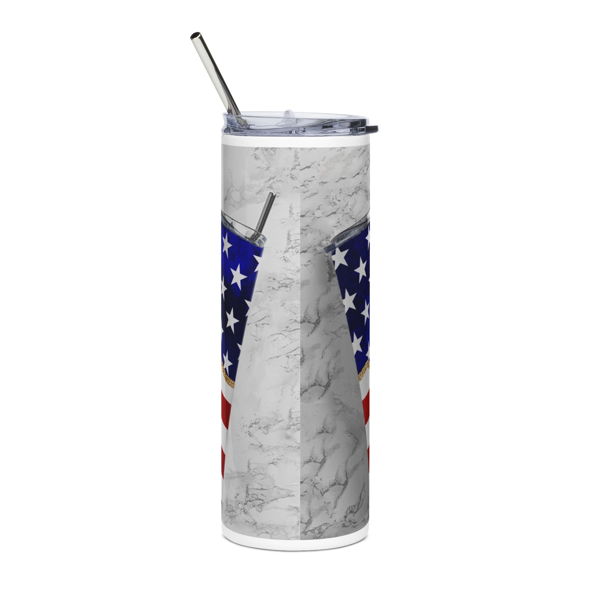 20oz American Flag Stainless Steel Tumbler – Patriotic Stars & Stripes Travel Cup