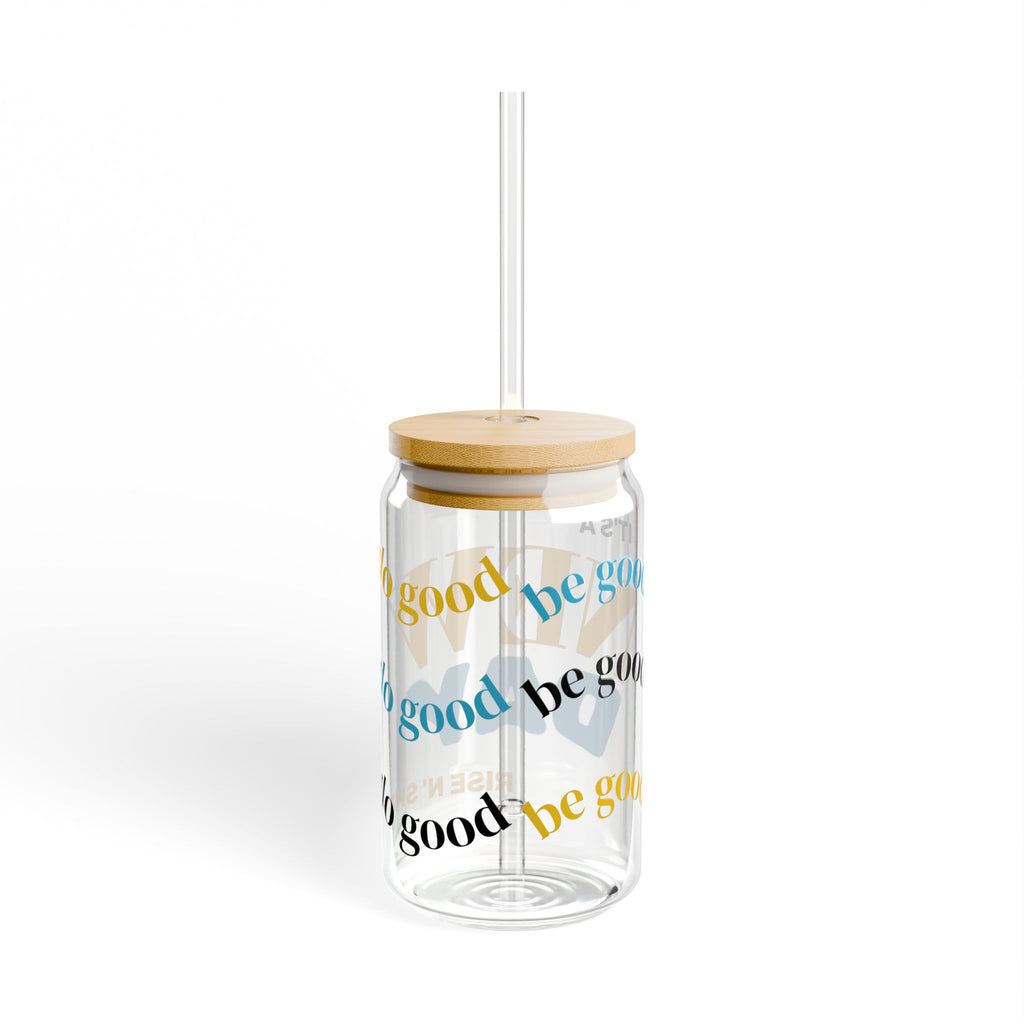 New Day Sipper Glass - 16oz Inspirational Drinkware, Motivational Mug, Eco-Friendly Glass, Gifts for Her, Home Decor
