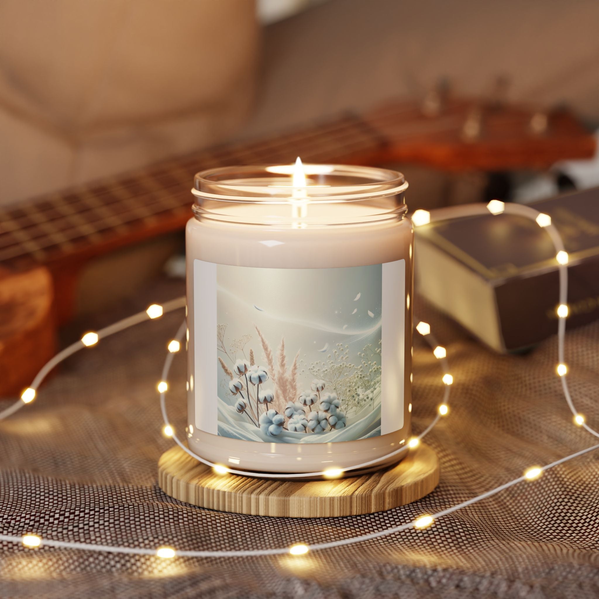 Serene Nature Scented Soy Candle, Aromatherapy Candle, Relaxing Gift, Eco-friendly Home Décor, Artistic Candle Art
